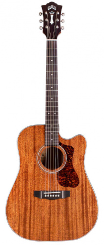 GUILD D-120CE электроакустическая гитара формы дредноут с вырезом, корпус - массив махагони, цвет - натуральный фото 6