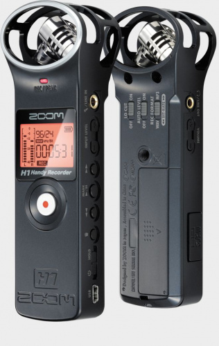Zoom H1 ручной портативный диктофон (рекордер), черный цвет фото 3