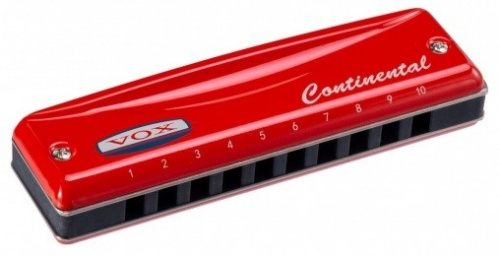 VOX Continental Type-2-D Губная гармоника, тональность Ре мажор, цвет красный