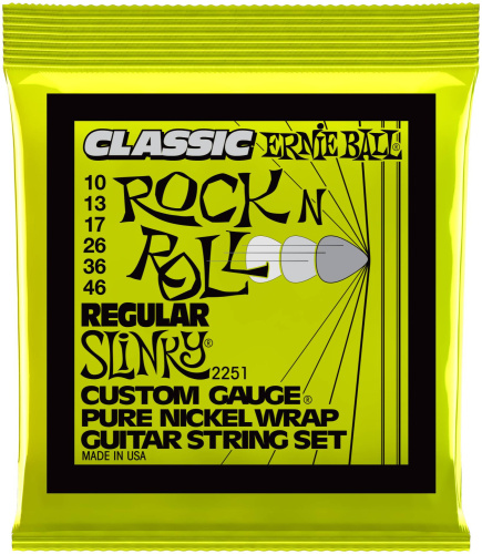 Ernie Ball 2251 струны для эл.гитары Classic Pure Nickel Regular Slinky (10-13-17-26-36-46)