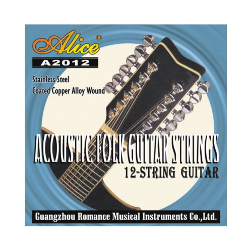 Alice A2012 Струны для 12-струнной акустической гитары, медь, 10-50