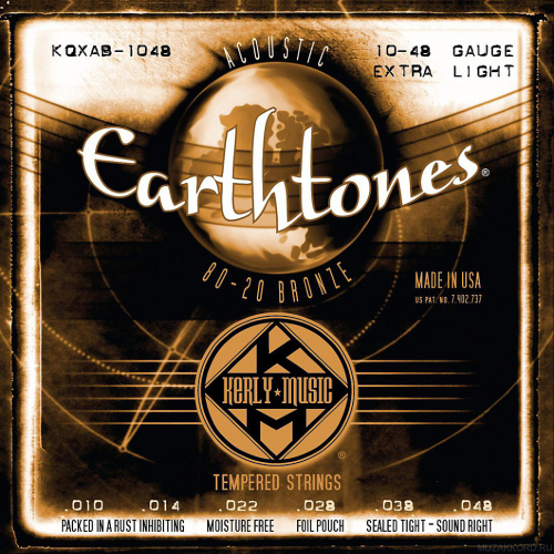 KERLY KQXAB-1048 Earthtones 80/20 Bronze Tempered струны для акустической гитары фото 2