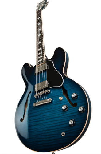 GIBSON 2019 ES-335 Dot, Blues Burst гитара полуакустическая, цвет санберст в комплекте кейс фото 2