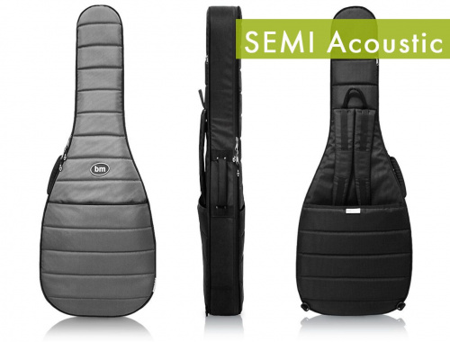 Bag&Music SEMI accoustic PRO BM1067 чехол для полуакустической гитары, цвет серый