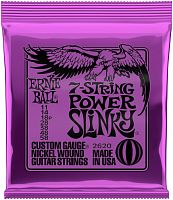 Ernie Ball 2620 струны для 7стр. эл.гитары Nickel Wound Power Slinky 7 (11-14-18p-28-38-48-58)