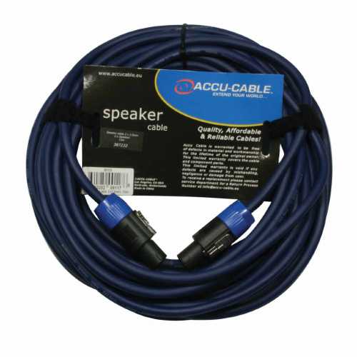American Dj AC-SP2-2,5/15 Шнур акустический "SPEAKON"-"SPEAKON", длина 15м, цвет: синий.