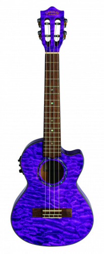 LANIKAI QM-PUCET укулеле тенор, волнистый клен, звукосниматель, вырез,чехол 10мм. в комплекте