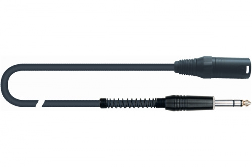 QUIK LOK MCR615-6 микрофонный кабель, 6 метров, разъемы XLR M - Stereo Jack ( XLR/M - Jack Stereo), цвет черный