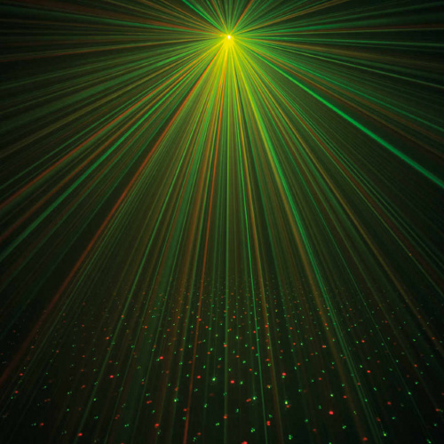 American DJ Galaxian зеленый лазер мощностью 30мВт+красный лазер мощностью 80мВт, свыше 500 красных фото 6