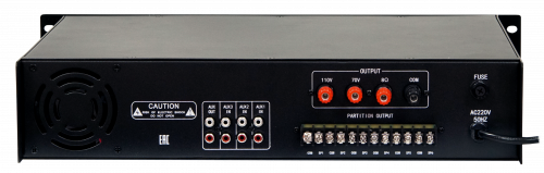 SVS Audiotechnik STA-120 Радиоузел 6 зон, 70/100 В (4, 8, 16 Ом), усилитель мощности 120 Вт фото 3