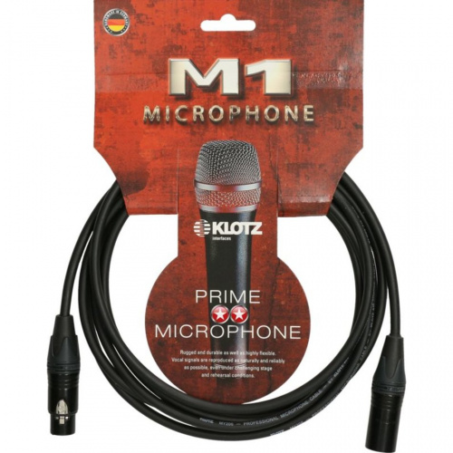 KLOTZ M1FM1N0500 готовый микрофонный кабель MY206, длина 5м, XLR/F Neutrik, металл - XLR/M Neutrik, металл
