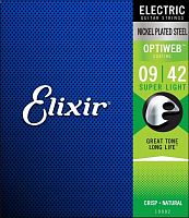Elixir 19002 OptiWeb Струны для электрогитары Super Light 09-42