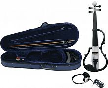 GEWA E-Violine line White электроскрипка, чехол, смычок, канифоль, наушники, мостик