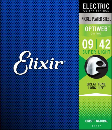 Elixir 19002 OptiWeb Струны для электрогитары Super Light 09-42