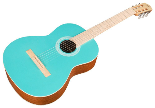 CORDOBA C1 Matiz Aqua классическая гитара, цвет лазурный, чехол в комплекте фото 4