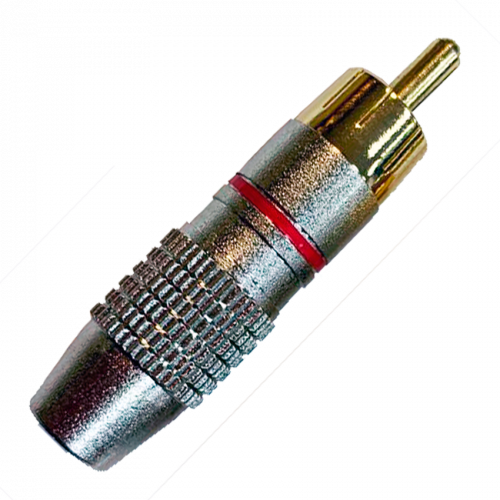 INLINE RCA-R Разъем RCA, никель, для кабеля D6 мм, кольцо красное (SP-116G-C10-RD)