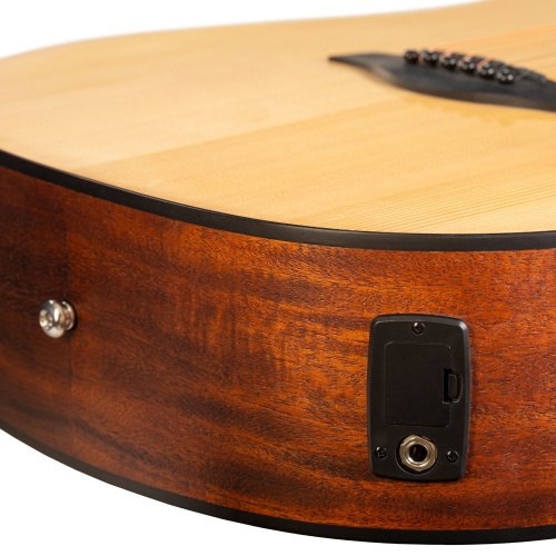 ROCKDALE Aurora D3-E Gloss C NAT электроакустическая гитара дредноут с вырезом, цвет натуральный, глянцевое покрытие фото 7