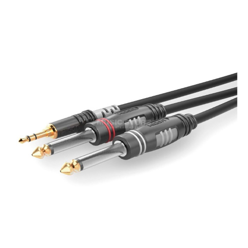 Sommer Cable HBA-3S62-0150 аудиокабель BASIC+, 3,5 Jack stereo—2 x 6,3 Jack mono, 1,5 м, HICON