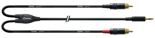 Cordial CFY 6 WCC кабель Y-адаптер джек стерео 3,5 мм/2xRCA, 6,0 м, черный фото 2