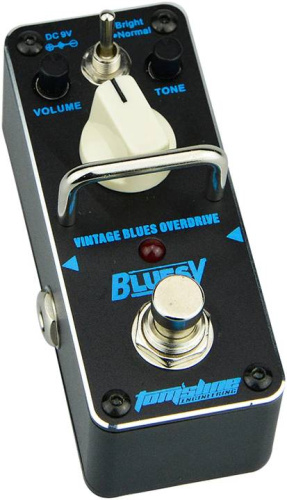 TOMSLINE ABY-3 Педаль эффектов BLUESY Vintage Blues Overdrive, размер mini, питание от БП 9в фото 3