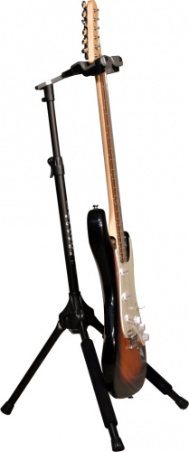 Ultimate GS-1000 Pro гитарная стойка с поддержкой грифа и самозакрывающимся держателем грифа (высота 838 - 1156 мм), алюминий, 1,6 кг фото 2