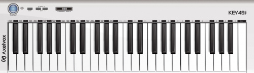 Axelvox KEY49j White динамическая MIDI клавиатура USB, 49 клавиш, цвет белый фото 3