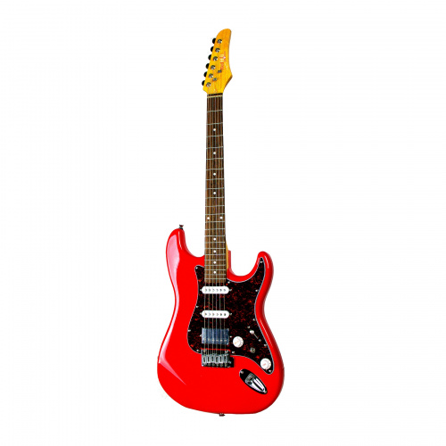 REDHILL STM300/RD эл.гитара, Stratocaster, 1V/2T/3P, S-S-H, ольха/клен+палисандр, цвет красный фото 2