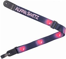 FLIGHT FSG-50 ALYONA SHVETZ TOXIC ремень для акустической и электрогитары, цвет черный с сердцами