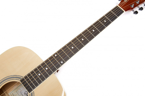 SX SD104 Гитара акустическая, корпус: липа, гриф: окуме, накладка грифа и нижний порожек: палисандр, колки: хромированное покрытие, цвет натуральный м фото 5