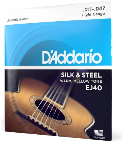 D'Addario EJ40 струны для акустической гитары, шёлк/сталь 11-47