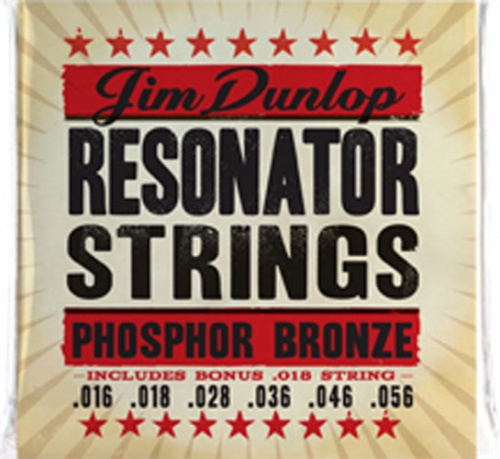 Dunlop Phosphor Bronze DOP1656 струны для резонаторной гитары, фосф. бронза, 16-56