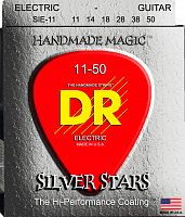 DR SIE-11 SILVER STARS струны для электрогитары посеребрёные 11 50