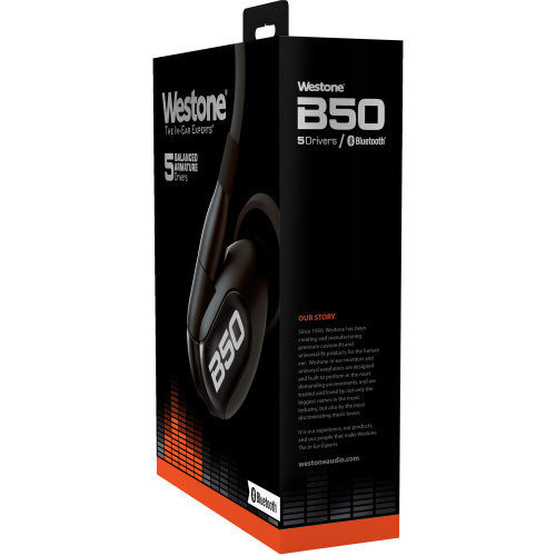 WESTONE B50 BT cable Вставные наушники с Bluetooth кабелем. 5 балансных арматурных драйверов, частотный диапазон 10 Гц - 20 кГц, чувствительность 118  фото 8