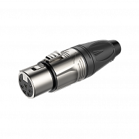 ROXTONE RX3FDWP-BG Разъем cannon (XLR) панельный мама 3-х контактный цвет: черный. Влагостойкий (IP65)