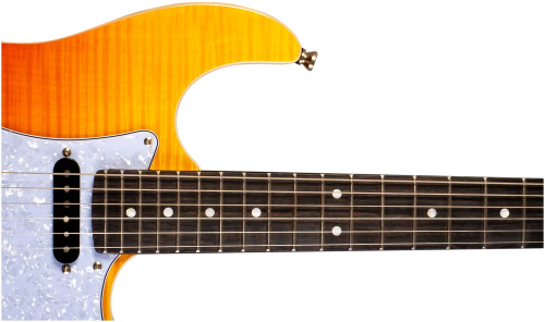 JET JS-600 TRS электрогитара, Stratocaster, корпус кр.дерево/топ клен, HSS, tremolo, цвет TRS фото 10