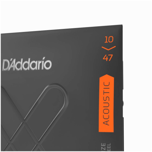 D'ADDARIO XTABR1047 SET ACOUS XT 80/20 X-LIGHT струны с покрытием XT для акустической гитары, 10-47 фото 3