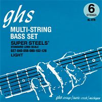 GHS 6L-STB Струны для бас гитары; нержавеющая сталь; круглая обмотка; (27-40-58-80-102-126)