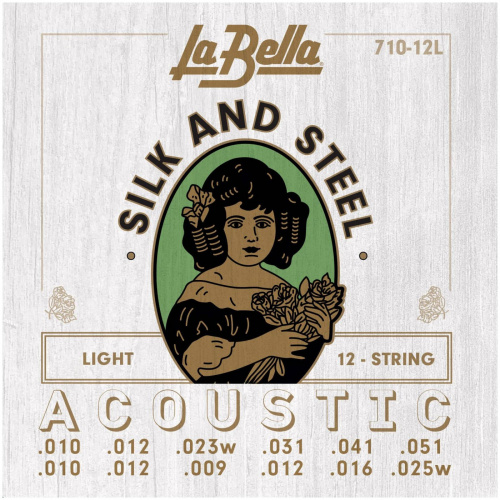 LA BELLA 710-12L Струны для 12-ти струнной акустической гитары, легкое натежение (010-051) фото 2