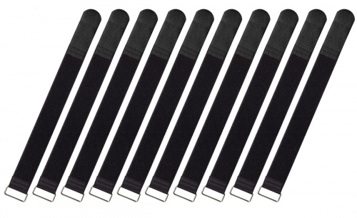 Rockboard CABLE TIES 500 B липучки для проводов (10 шт.), черная, extra-large