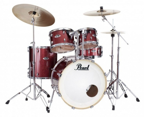 Pearl EXX725S/C704 ударная установка из 5-ти барабанов, цвет Black Cherry Glitter+стойки и тарелки