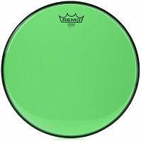 Remo BE-0313-CT-GN 13 Emperor Colortone, пластик для барабана прозрачный, двойной, зелёный