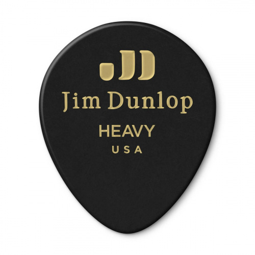 Dunlop Celluloid Black Teardrop Heavy 485P03HV 12Pack медиаторы, жесткие, 12 шт.