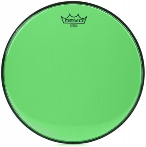 Remo BE-0313-CT-GN 13 Emperor Colortone, пластик для барабана прозрачный, двойной, зелёный