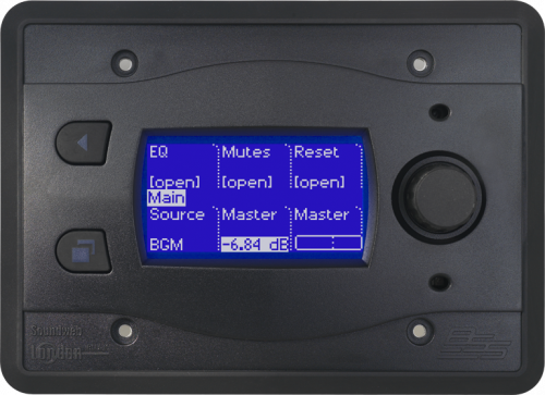 BSS BLU-10-BLK Черный настенный "Touch screen" программируемый контроллер. Контроль и питание - PS48POE (Ethernet) или 999-PSU (24VDC).