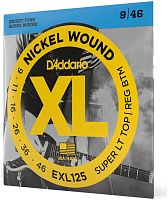 D'Addario EXL125 струны для электрогитары, Super Light/Regular, никель, 9-46