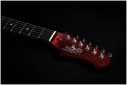 JET JS-500 RDS электрогитара, Stratocaster, корпус липа, 24 лада, HH, 1V1T, tremolo, цвет RDS фото 5