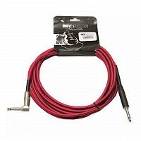 Invotone ACI1204R инструм. кабель, mono jack 6,3 — mono jack 6,3 угловой, длина 4 м (красный)