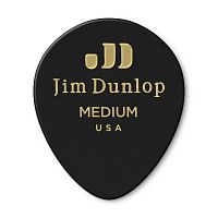 Dunlop Celluloid Black Teardrop Medium 485P03MD 12Pack медиаторы, средние, 12 шт.