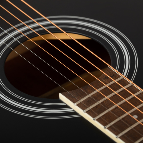 ROCKDALE Aurora D6 Satin BK акустическая гитара дредноут, цвет черный, сатиновое покрытие фото 5