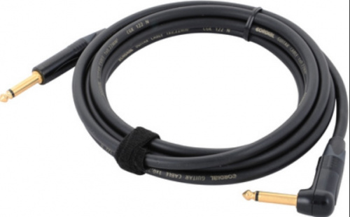Cordial CSI 6 PR-GOLD инструментальный кабель угловой моно-джек 6,3 мм/моно-джек 6,3 мм, разъемы Neutrik, 6,0 м, черный